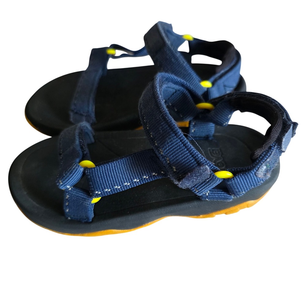 Teva Kids Hurricane XLT2 Navy Blue Yellow Sport Sandals Size 9C